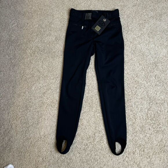 Goldbergh Paris Belted Black Slim-leg Stirrup Ski Pants NWT US 10 Waterproof - Picture 6 of 7